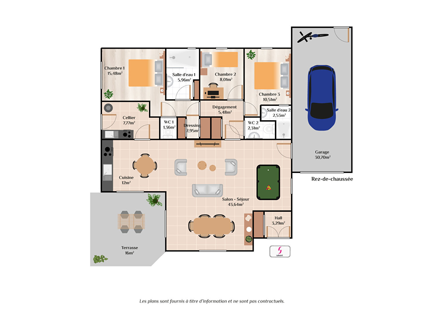 Maison Traditionnelle - 3 chambres - 121,39m\u00b2  - Challans 4\/18